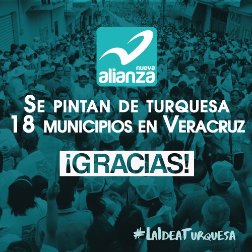 fuerza_turquesa's tweet photo. @NuevaAlianza reitera su agradecimiento a los veracruzanos que confiaron en la #LaIdeaTurquesa @NAVeracruz https://t.co/DF8385r4iW