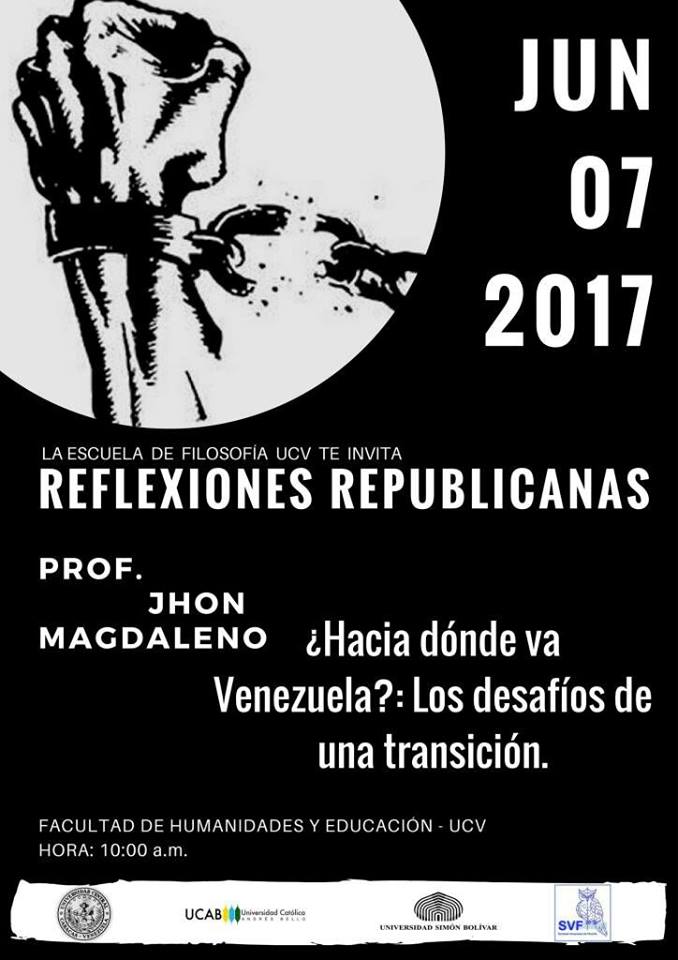 vidalsaezsaez's tweet photo. INVITADOS A LAS REFLEXIONES REPUBLICANAS INICIANDO CON LA CHARLA DEL Profesor Politólogo Jhon Magdaleno  @lupellanes1 @NowysNavas https://t.co/8RHwl2BCiY