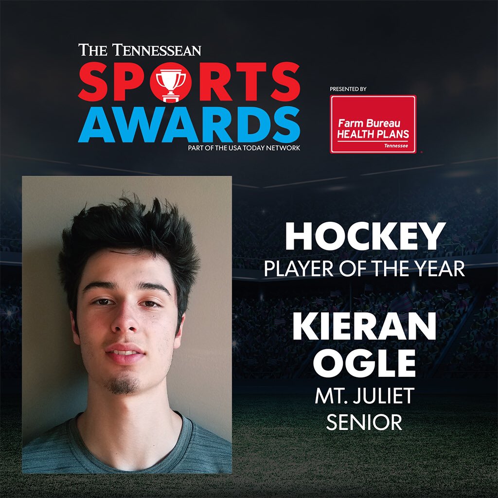 NashvillePreps's tweet photo. Congratulations, @kieranogle_! Hockey player of the year 🏒🥅 https://t.co/IgmSXecMEF