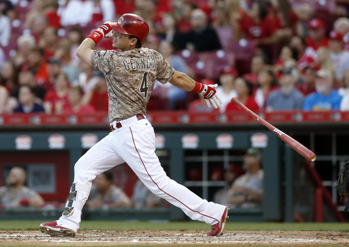 BleacherReport's tweet photo. FOUR HOME RUNS.

Have a game, Scooter Gennett! https://t.co/VM6TGgvovD