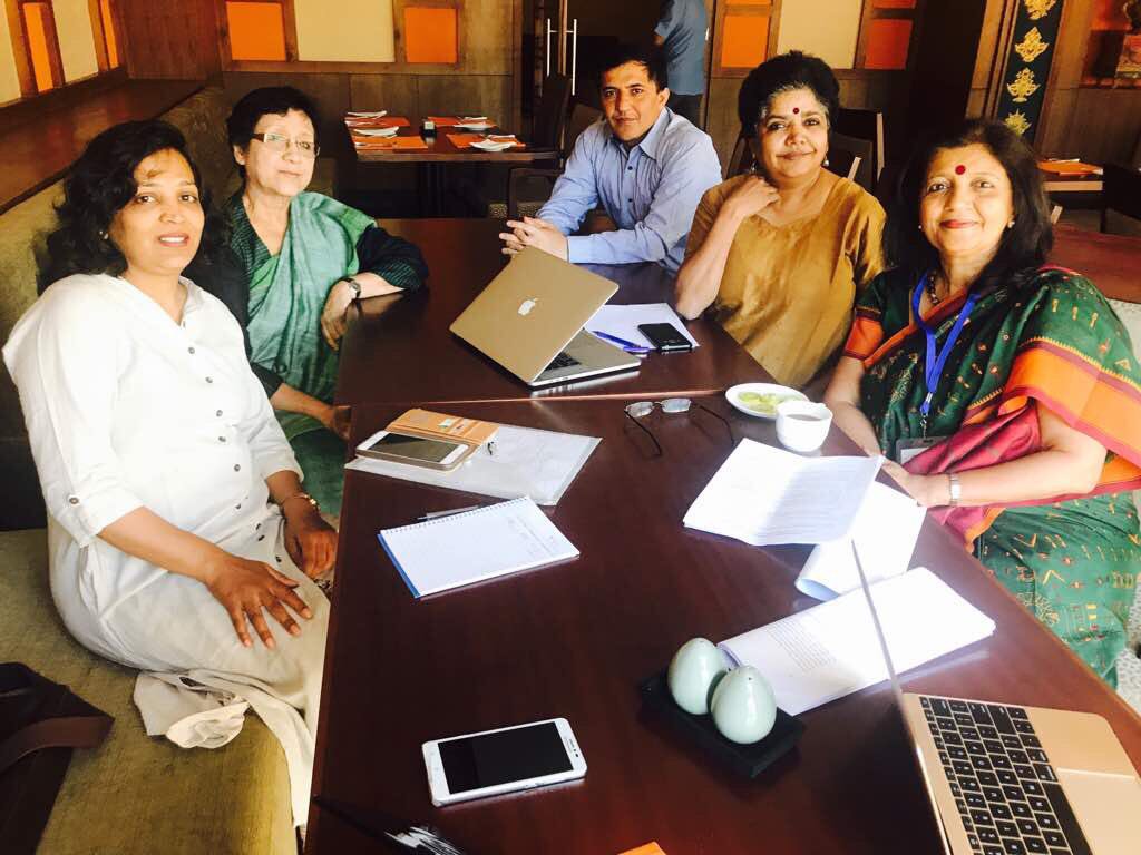 CoE_SouthAsia's tweet photo. CoE members preparing for the culturally responsive gender training workshop #evalcon today at City Hotel 9:00am! https://t.co/LXU8qCGzn2