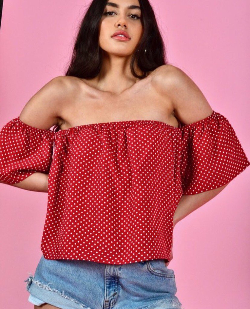 the polka dot JUNE top available now @ OTISANDMACLAIN.COM bit.ly/2seiqTO #newarrivals #Summer17