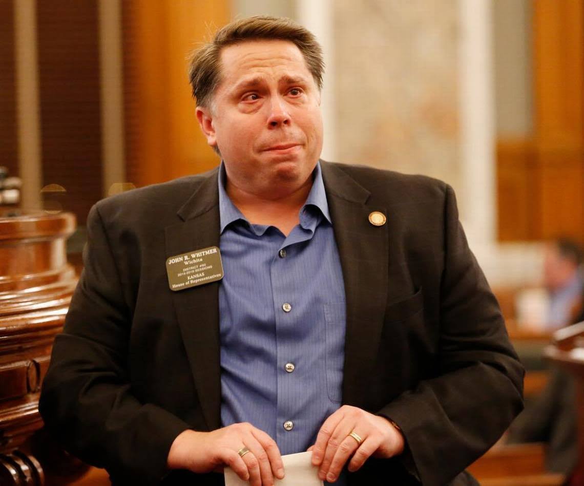 MDNay's tweet photo. How many #CryingWhitmer pics can we get in the #ksleg feed? https://t.co/HmPXt8nL3h