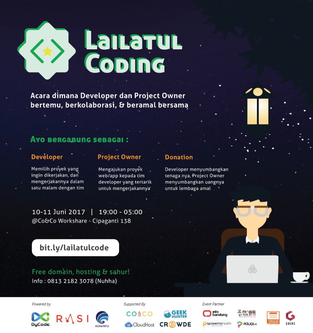 kanghelmi's tweet photo. Yang didunia digital yuk ah kita beramal di dunia fana #lailatulcoding (yg kena tag dan RT semoga jd ladang amal) https://t.co/dFpauwdcZV