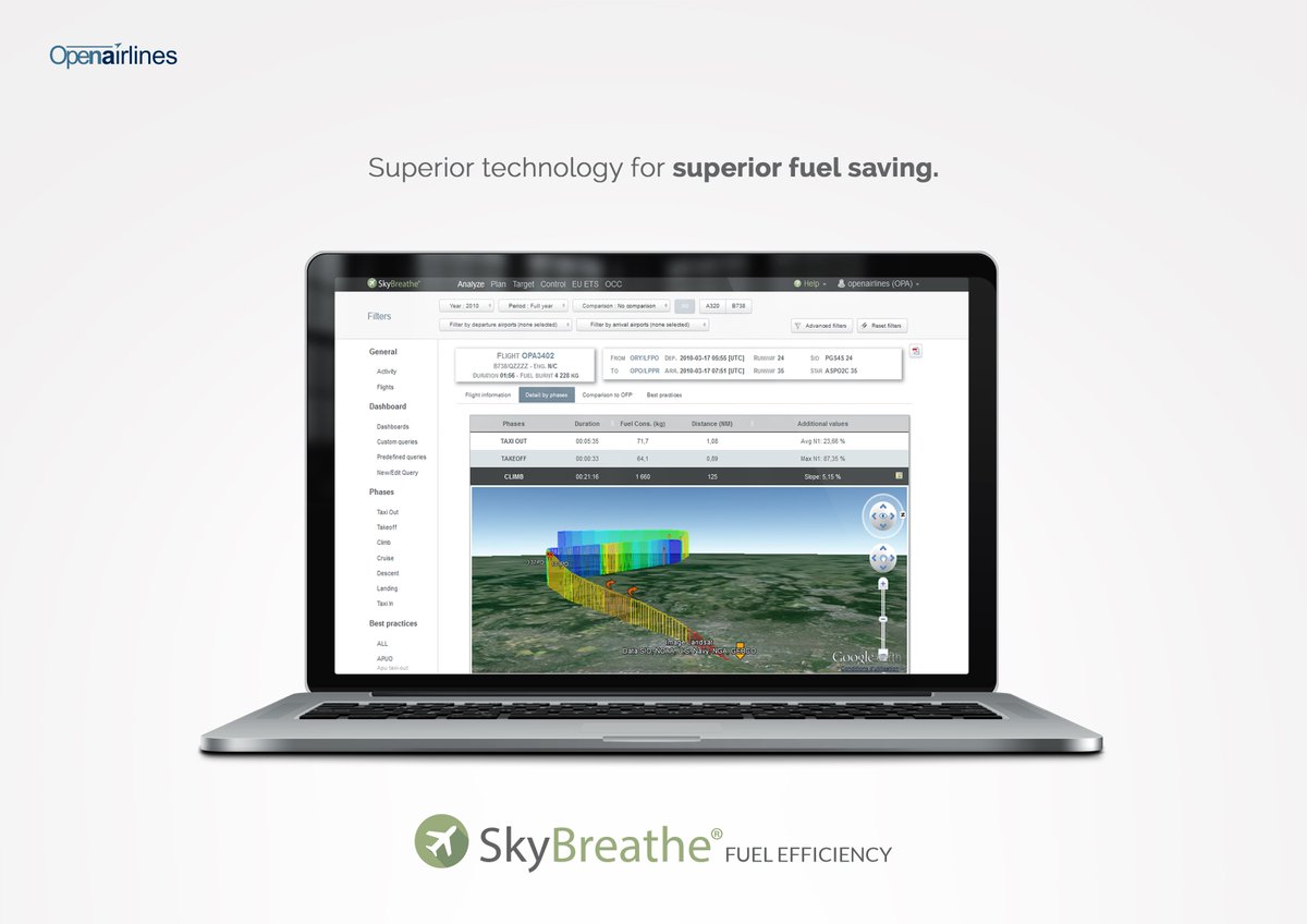OpenAirlines's tweet photo. Meet us today booth E25 at @OpsMRO_ITConf to learn how to reduce fuel costs by 2-5% #Skybreathe #Fueleffiency @AircraftIT @AircraftCommrce https://t.co/OBOwofYSG0