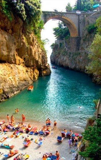 tripsection's tweet image. One of the most hidden beaches in Italy ~ #FuroreBeach on the #Amalfi #Coast
