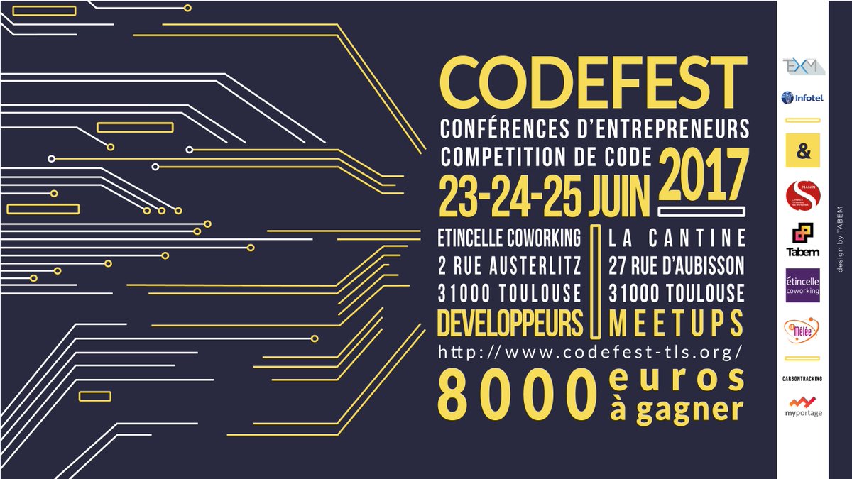 JS_and_Co's tweet photo. #codefest_tls #SS2I #agenceweb  #agencedecommunication #business
Recrutez vos nouveaux talents #codeur #codeuse #développeur 23 24 25 Juin https://t.co/bPOgG6DYE9