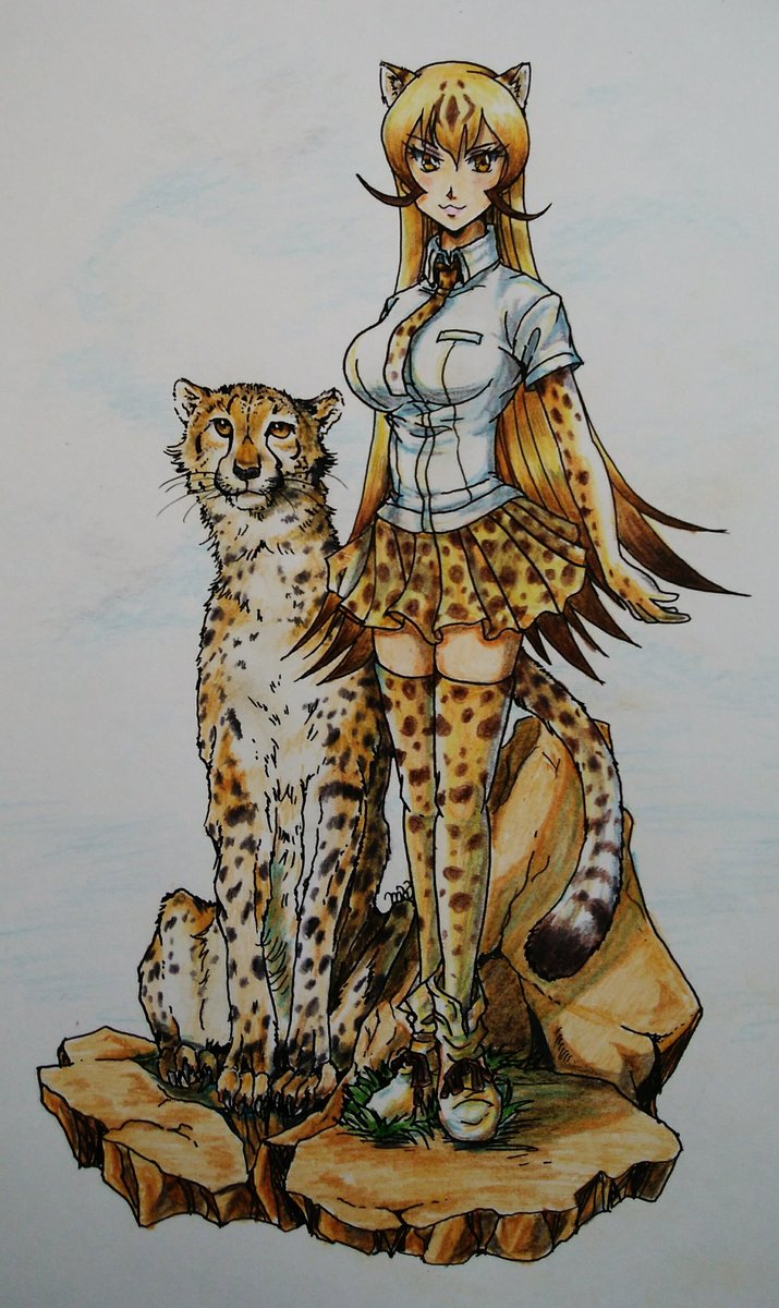 Maeka けものフレンズ けもフレ アナログ絵 イラスト 色鉛筆 チーター チーターさん ノ 走る姿がカッコいいよね B T Co Kryxhzp2i5 Twitter