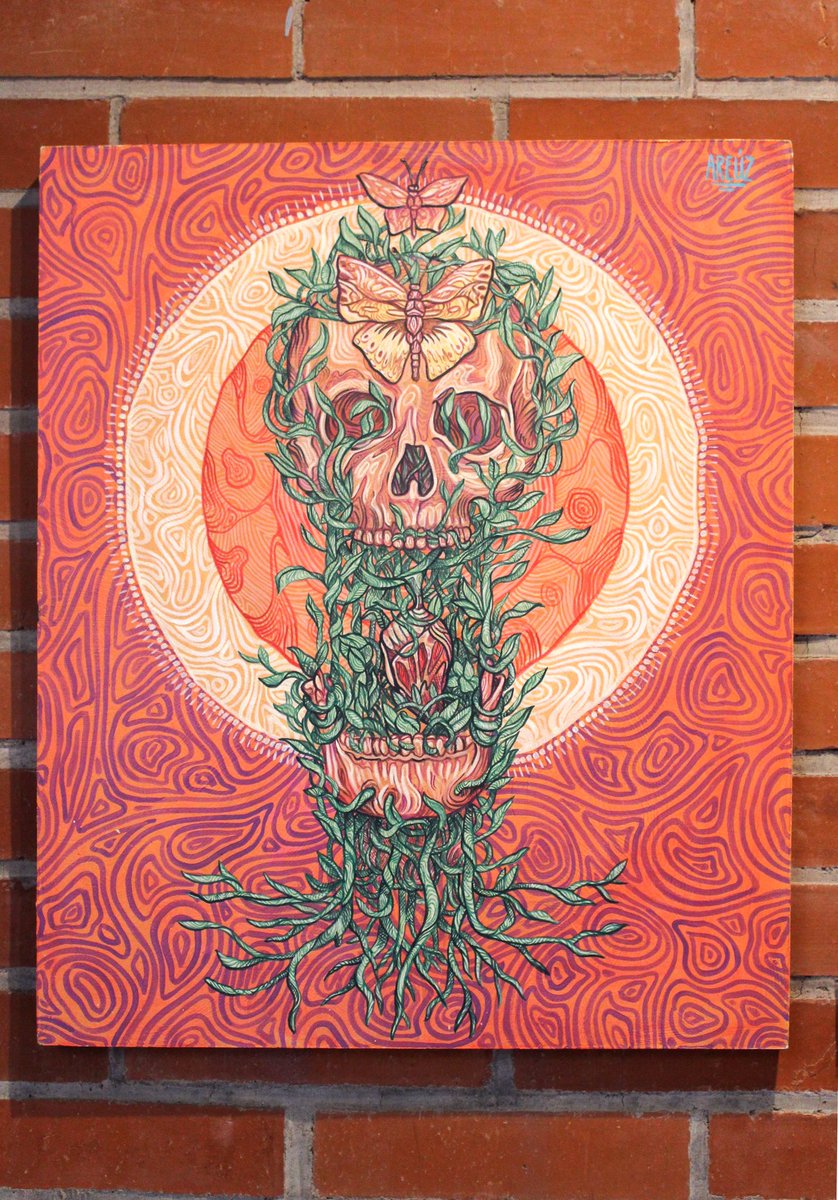 "La muerte como proceso de vida" obra de arte del maestro <a href="/Areuz_77/">AREÚZ</a> 🔥
#artemexicano #skull #arte