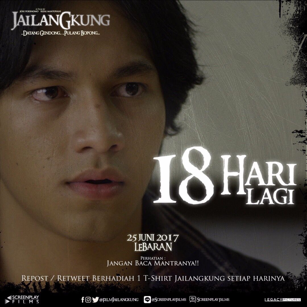 AmandaCRaweles's tweet photo. ayoo 18 hari lagi,siapa nih yg udh ga sabar nonton?👻☠️ #JAILANGKUNG #25juni2017 #DatangGendongPulangBopong https://t.co/9oJLQt8QcN