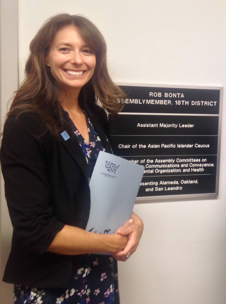 MilenaEsherick's tweet photo. Thank you, Assemblymember @RobBonta, for supporting animal friendly legislation! https://t.co/HwzDJOzo74