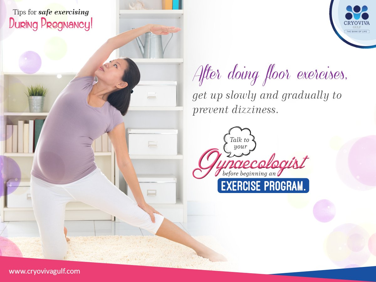 CryovivaGulf's tweet photo. Follow these safe exercising tips during pregnancy!
#HealthyPregnancywithCryoviva #healthypregnancy #cryoviva #AntenatalExercise #momtobe https://t.co/CTYaSNgPlE