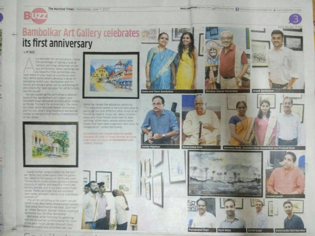Tweenvi's tweet photo. #TheFamily featured in today's #page3 of #NTBuzz @Navhind_Times :) #artgallery #exhibition https://t.co/J7D6TCxxDo