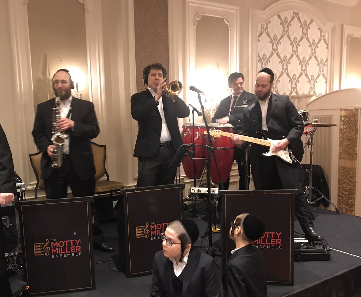 MVLandau's tweet photo. What a Chasunah! with the @MottyMiller ensemble @TheShiraChoir @TzviGoldring @MottiFeldman @NewYorkBrass @elishprei @ZeviFried @JoelGandl https://t.co/KjqYM5nqZy