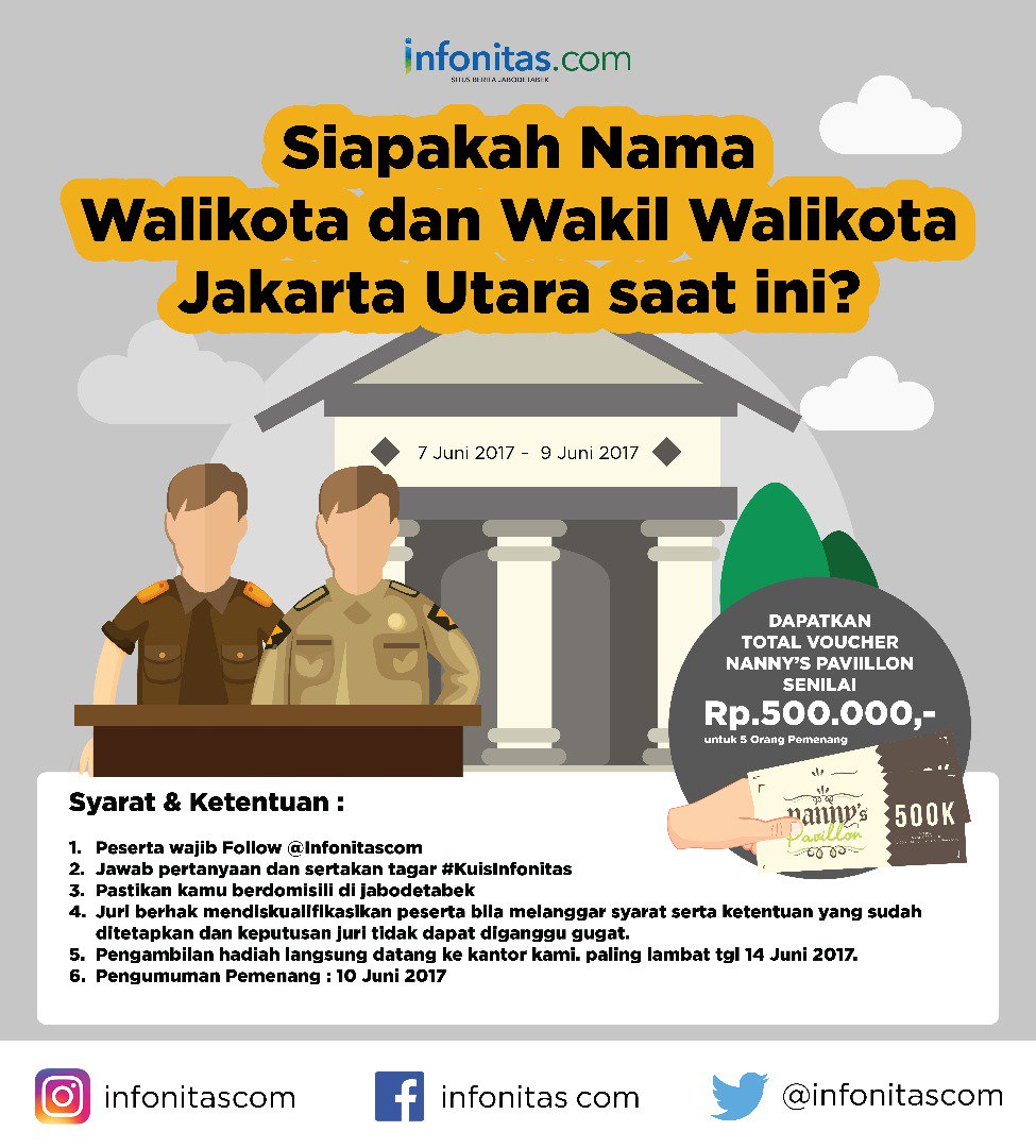 infonitascom's tweet photo. Hi Tweeps! Kuis @infonitascom dimulai, voucher makan gratis total 500rb di Nanny's Pavillon. cek syarat dan ketentuannya ya! #KuisInfonitas https://t.co/Hkbx6mVwbT