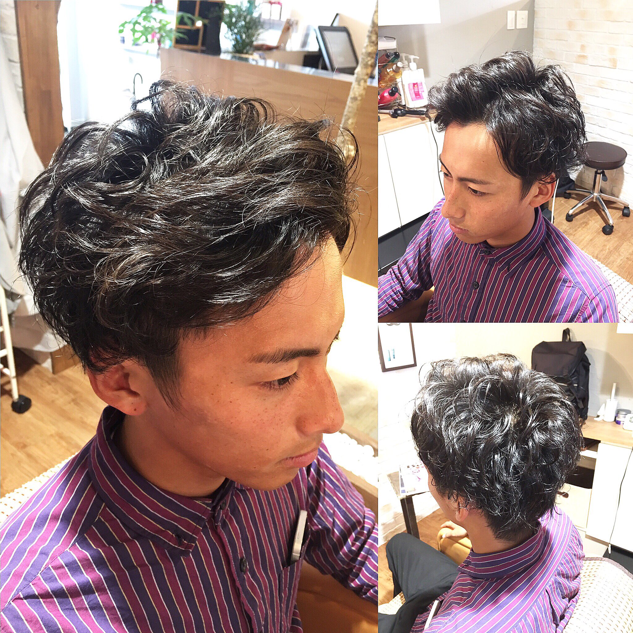 松江市メンズパーマはクラップス 島根大学サッカー部の福田君 癖っ毛を格好良くスタイリング メンズカット ツーブロック男子 サッカー部の髪型 島根大学男子 島根大学サッカー部 メンズカットが得意なんでお任せください 松江理容室 Clapsは島根