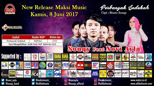 SWARAMUDA FM (@swaramudabdg) on Twitter photo #Today #ReleasePerdana :
Hits Single #PerbanyakSedekah
Artis :@SouQy_Band feat <a href="/NoviAyla_FC/">Novi Ayla Fans Club</a>
Produksi : <a href="/maksimusic_/">MaksiMusic</a> Jam 17.05 WIB #Today #ReleasePerdana :
Hits Single #PerbanyakSedekah
Artis :@SouQy_Band feat <a href="/NoviAyla_FC/">Novi Ayla Fans Club</a>
Produksi : <a href="/maksimusic_/">MaksiMusic</a> Jam 17.05 WIB