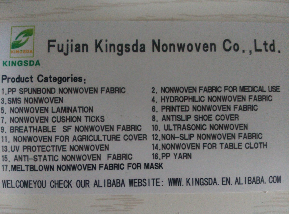 peterchen111's tweet image. our Nonwoven fabrics are widely applied to:Agriculture, Bag, Car, Garment, Home Textile, Hospital, Hygiene, Industry, Interlining, Shoes,etc