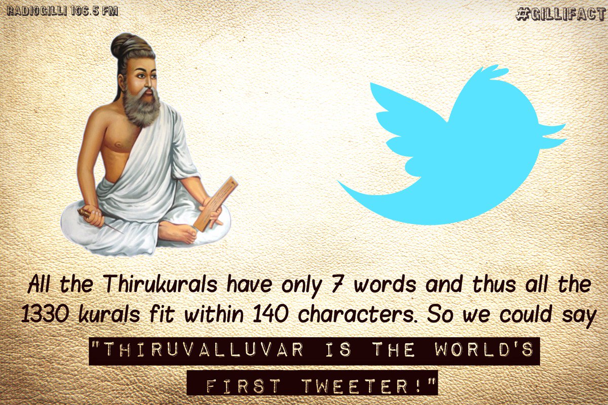 RadioGilli's tweet photo. #GILLIFACT @RadioGilli Naamalam appave appadithan 😆
#gillifm #gillitamilradio #uae #radiogilli1065 #dubaifm #radiogilli #thiruvalluvar https://t.co/QLECEoOBg1