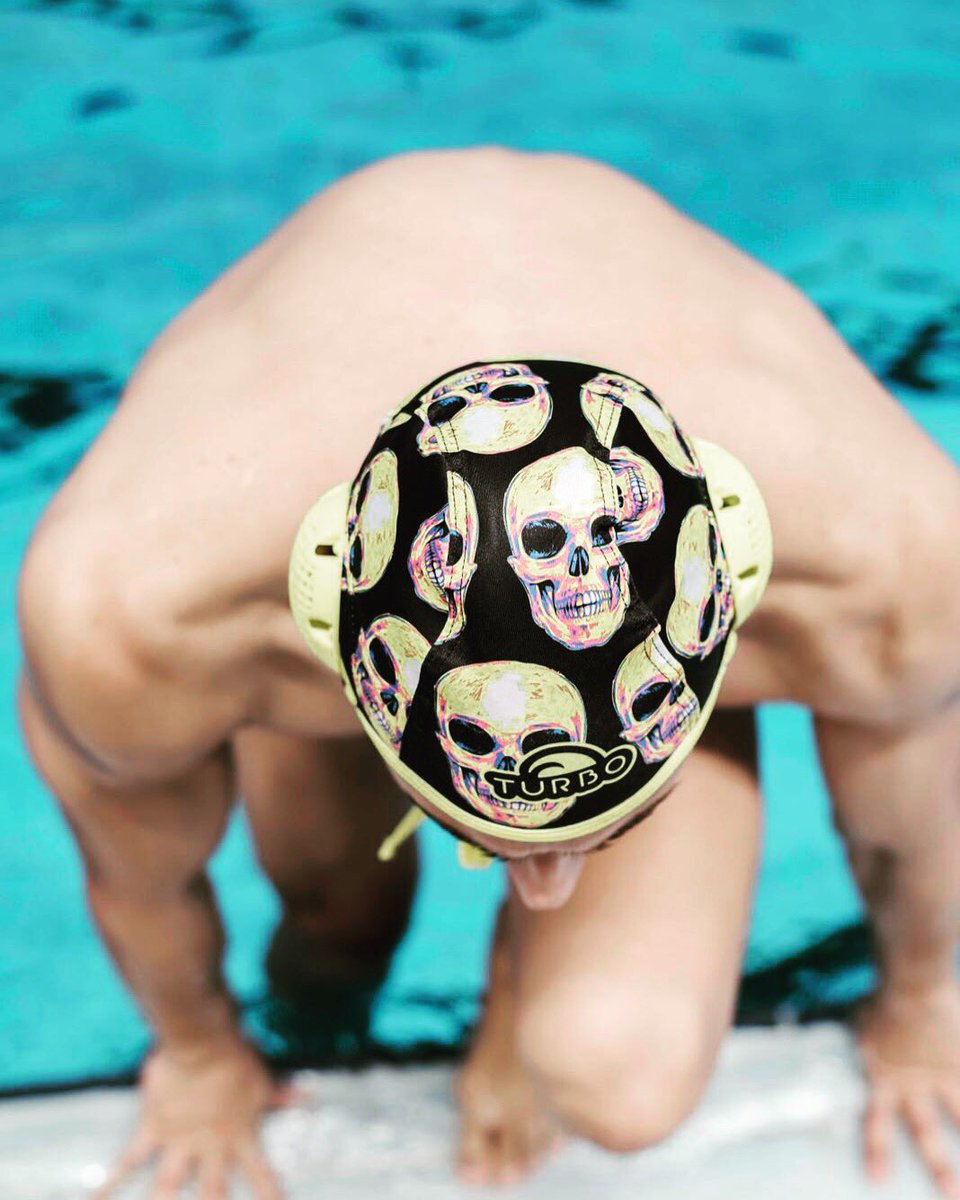 Check out our new #waterpolo caps on turbo.es This one looks great! 💀💪🏻
