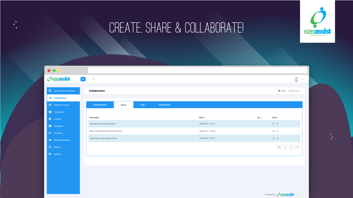 ezeassist's tweet photo. Make Ezeassist's collaboration feature your hub of activity – spend less time organizing documents &amp; tasks and #Manymorefeatures #Ezeassist https://t.co/g0bYIoqVaj