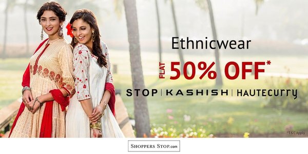 Grab the biggest sale on #ethnicclothes at shoppersstop.com.
#coupon #offers #ethnicwear
goo.gl/bMnp9N
