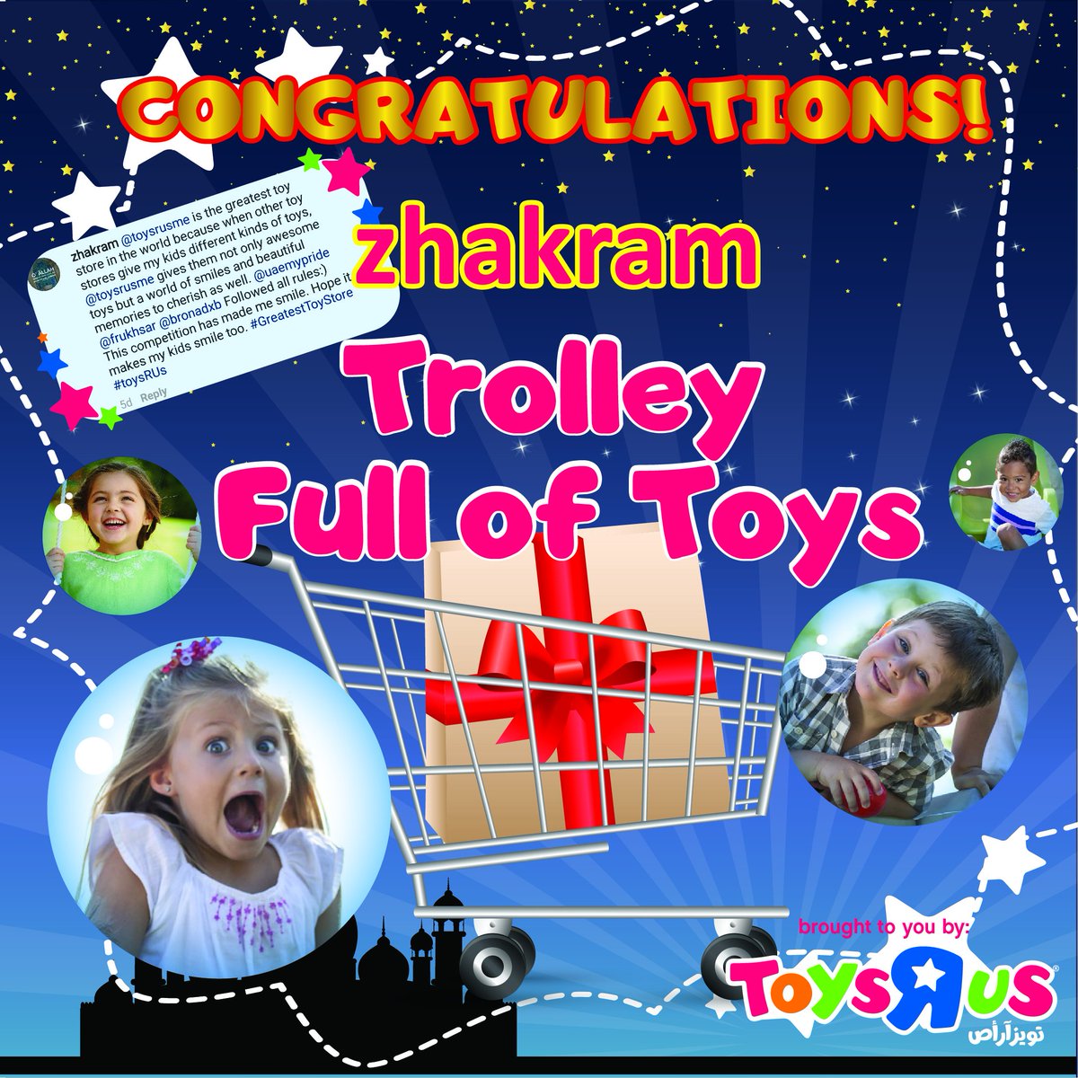 ToysRUsME's tweet photo. Congratulations to the Winner !!! #RamadanatToysRUs #ToysRUs #GreatestToystore https://t.co/DKevBp6ktI