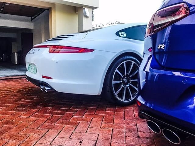 Zero2Turbo's tweet photo. German asses 🇩🇪 belonging to @sameshan_govinthu911 • #ExoticSpotSA #Zero2Turbo #SouthAfrica #Porsche #Carrera4S #GolfR #FourPipes https://t.co/Yc768gzfDp