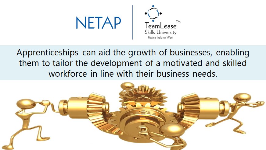 TeamLease's tweet photo. Building #skills, lower #recruitment costs, #talent retention with apprenticeships. #NETAP @TeamLease .Know more: https://t.co/4csW5Tm07k https://t.co/4nxRJFGuHv