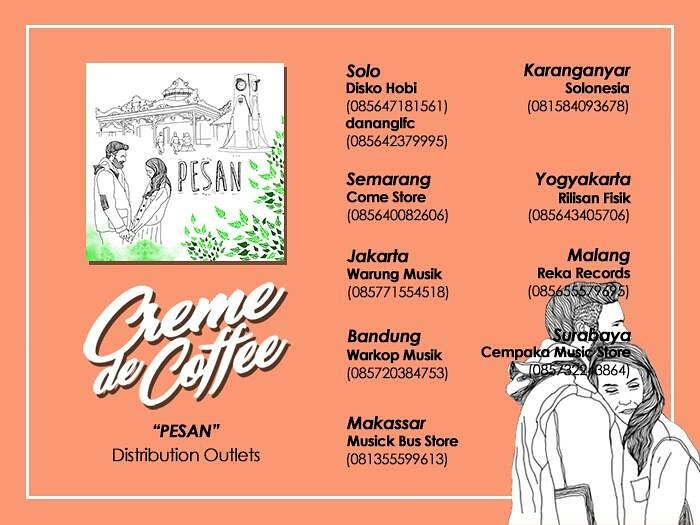 CD album Pesan dapat teman teman ringkus di gerai gerai musik berikut ini, yuk beli rilisan fisik! #cremedecoffee #albumpesan #jajanrock