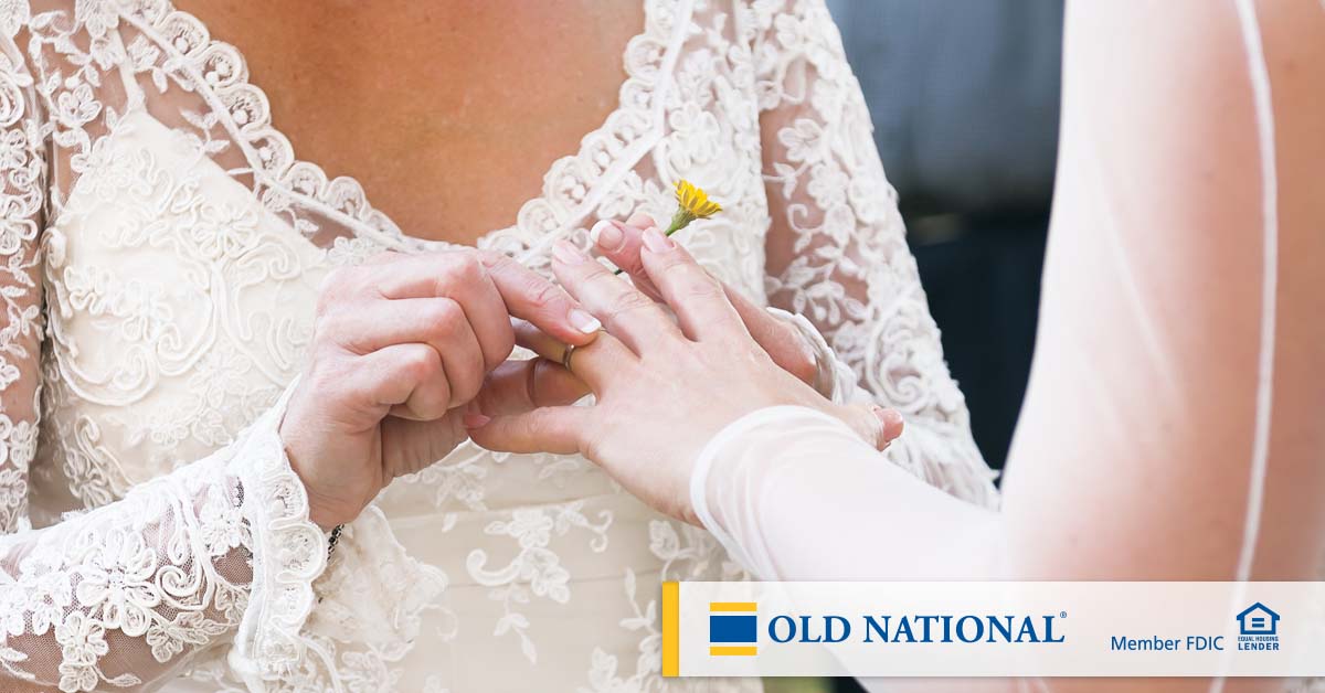 Old_National's tweet photo. When you get married, you tie the knot in more ways than one. #TipsfromOldNational https://t.co/6Zv1gbgr8i https://t.co/L9thHybMCK