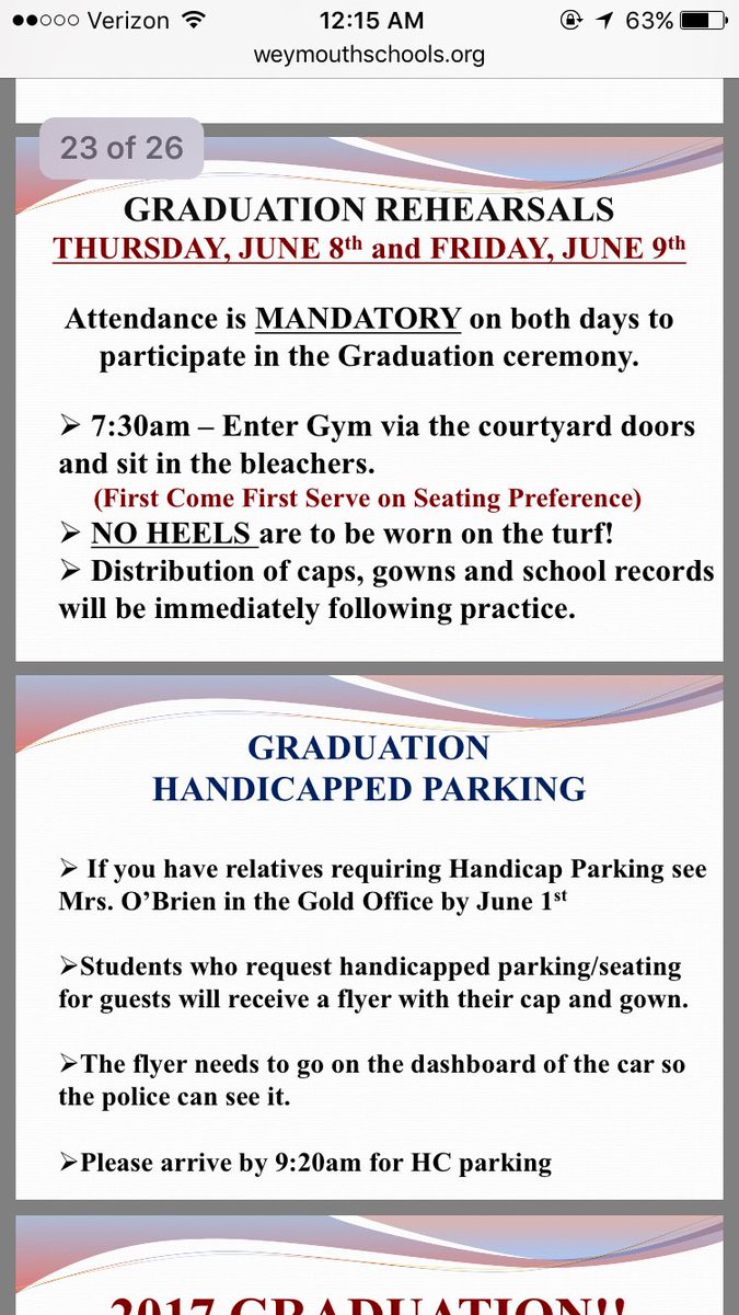 Important reminders for graduation!