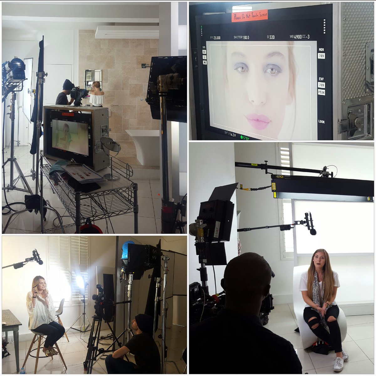 RUN_Digital's tweet photo. We had a great time on set filming with @tinytwisst and @xameliax ! 😊🎬 #beauty #bloggers #tvproduction #BTS https://t.co/uXapapqTVf