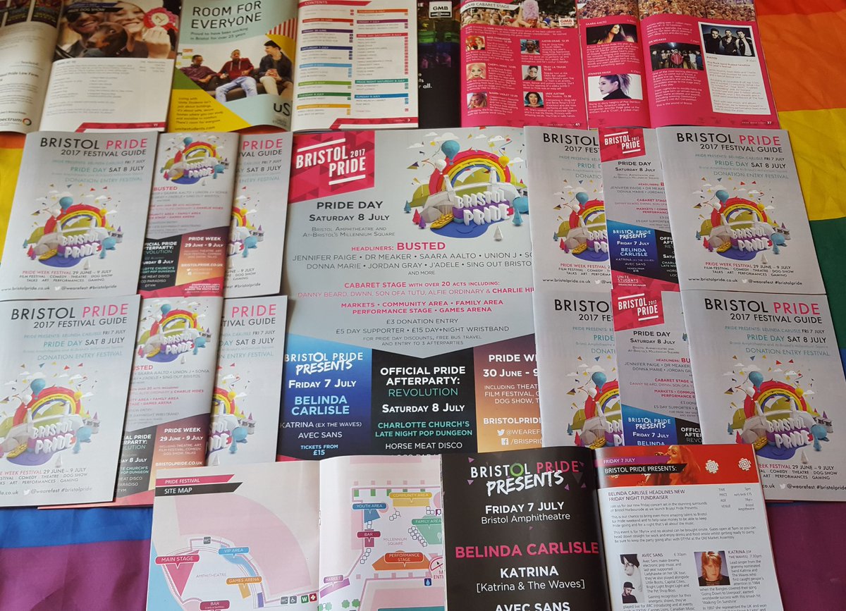 Our 2017 #festival guides on the way from the printers. The incredible designer <a href="/hayleykyte/">Hayley Kyte</a> has done an amazing job again #pride #Pride2017