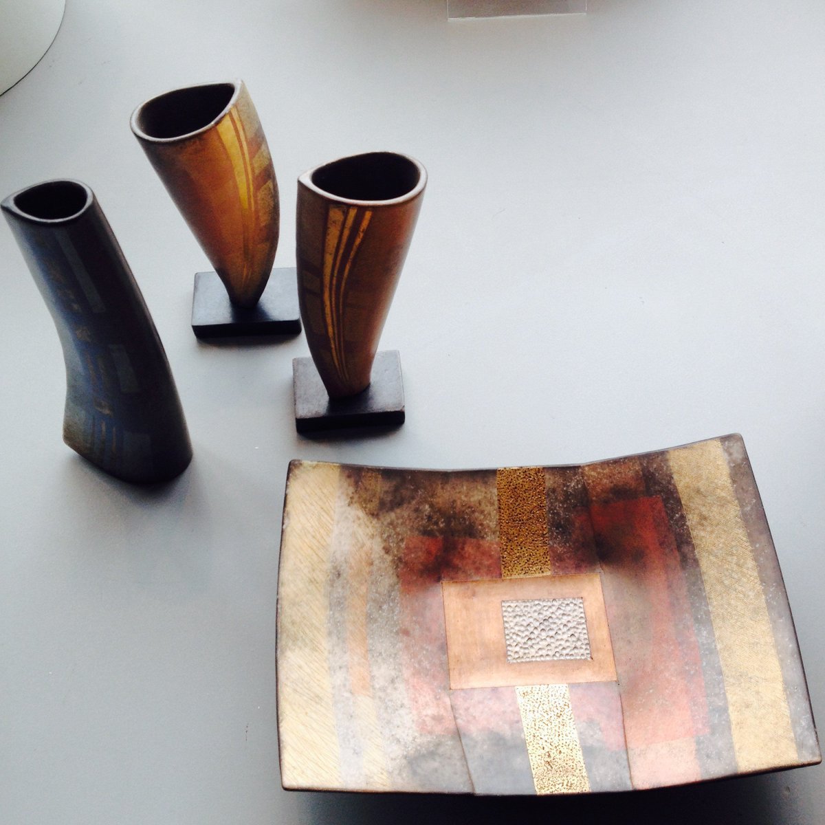 GlosGuild's tweet photo. Gorgeous #raku by #annejames in our celebratory exhibition of her career in #ceramics at #guildat51. Tues - Sun 51 Clarence St. #cheltenham https://t.co/fwTKcH8GdD