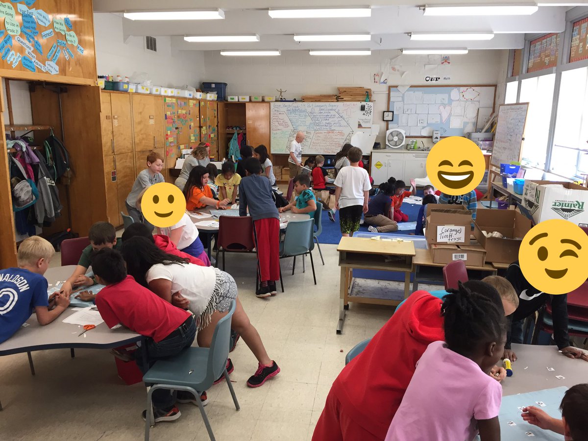 perrierteacher's tweet photo. Port Inquiry gr 2,3 w/ @RauschsRoom Movement among design grps, experts stay/discuss their design w/visitors. Working on asking good ques. https://t.co/fgSILsTrS7