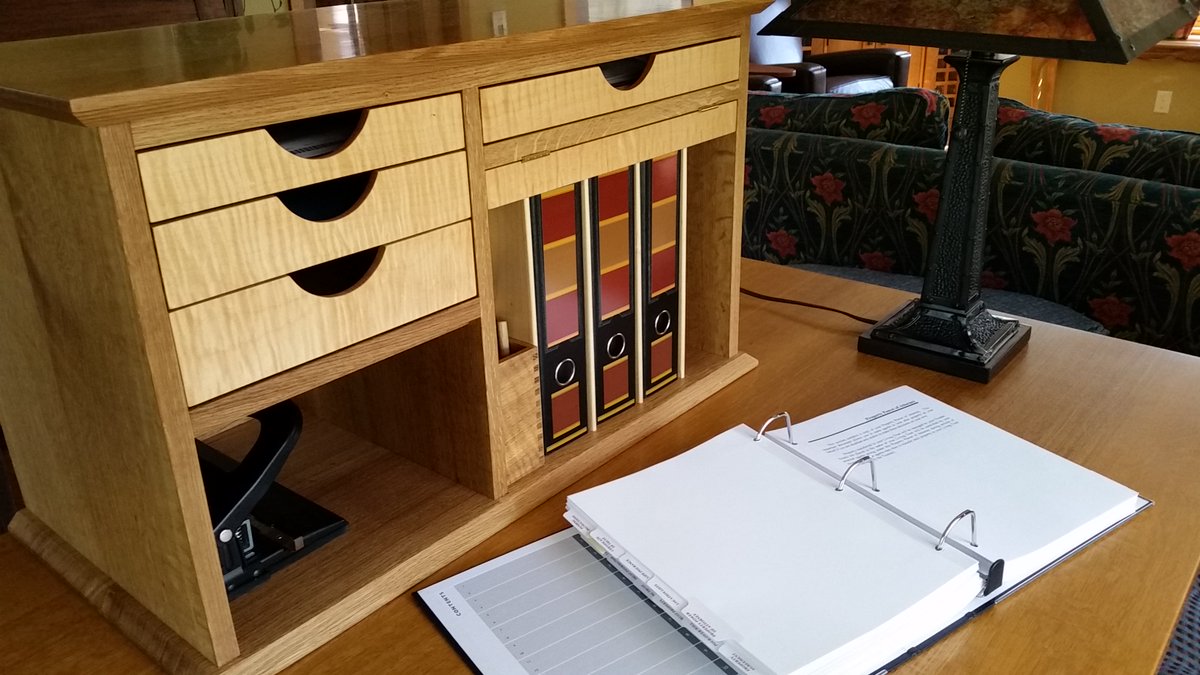 We're wowed by this custom storage unit our customer John built to hold his Barrister Binders. Great work!