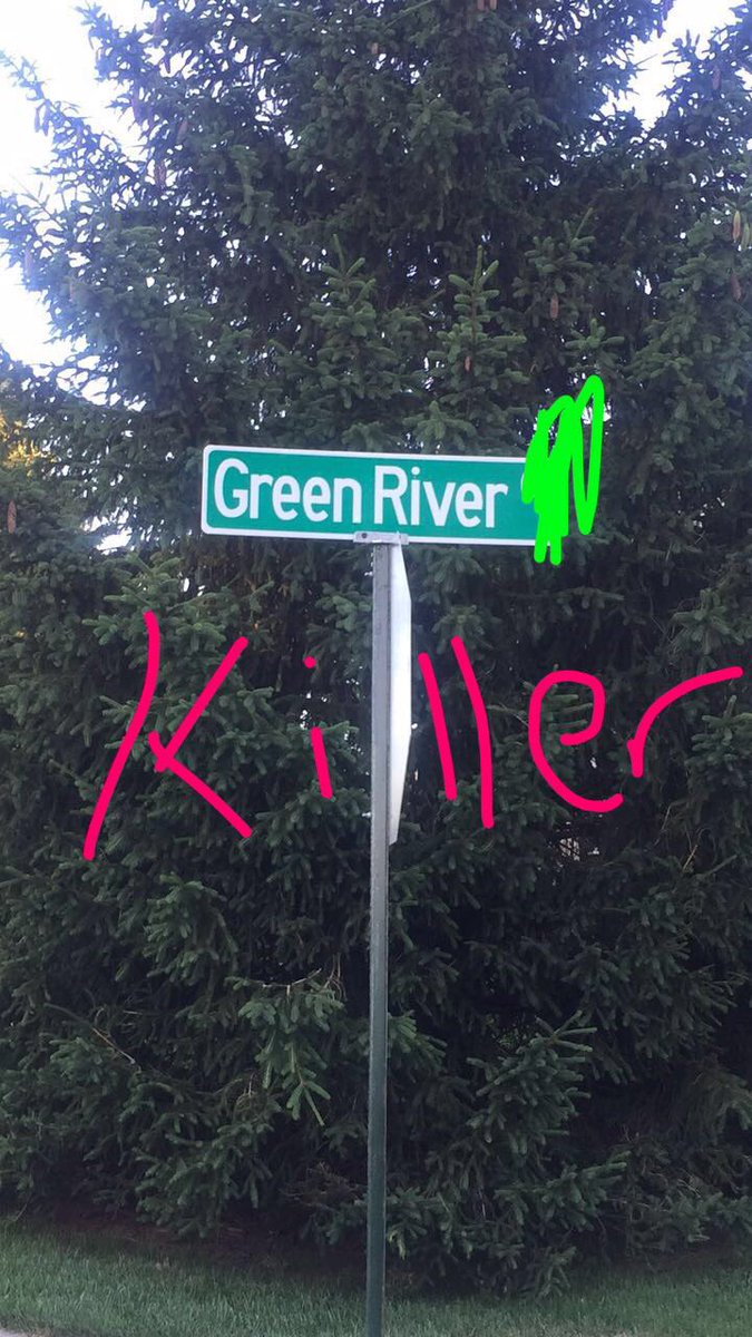 AMMFBlog's tweet image. When you can't even go for a walk without seeing a #TrueCrime reference. #greenriverkiller