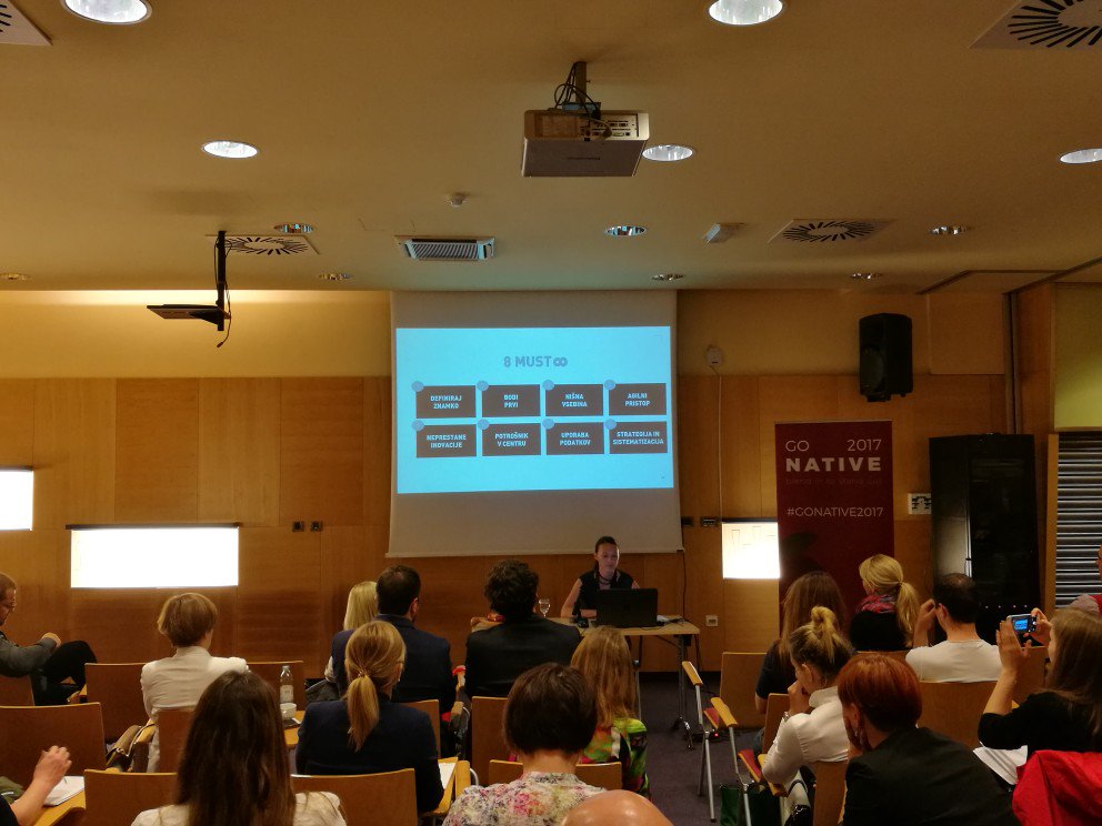 Urša iz <a href="/AVstudio/">AV studio</a> kaj upoštevati pri ustvarjanju relevantne native vsebine. #gonative2017