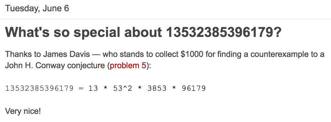Corzi's tweet image. The power of the #Counterexample
cheswick.com/ches/conway100…
#JHConway #PrimeFactorisation #PrizeProblem #Numbers #Maths #Mathematics