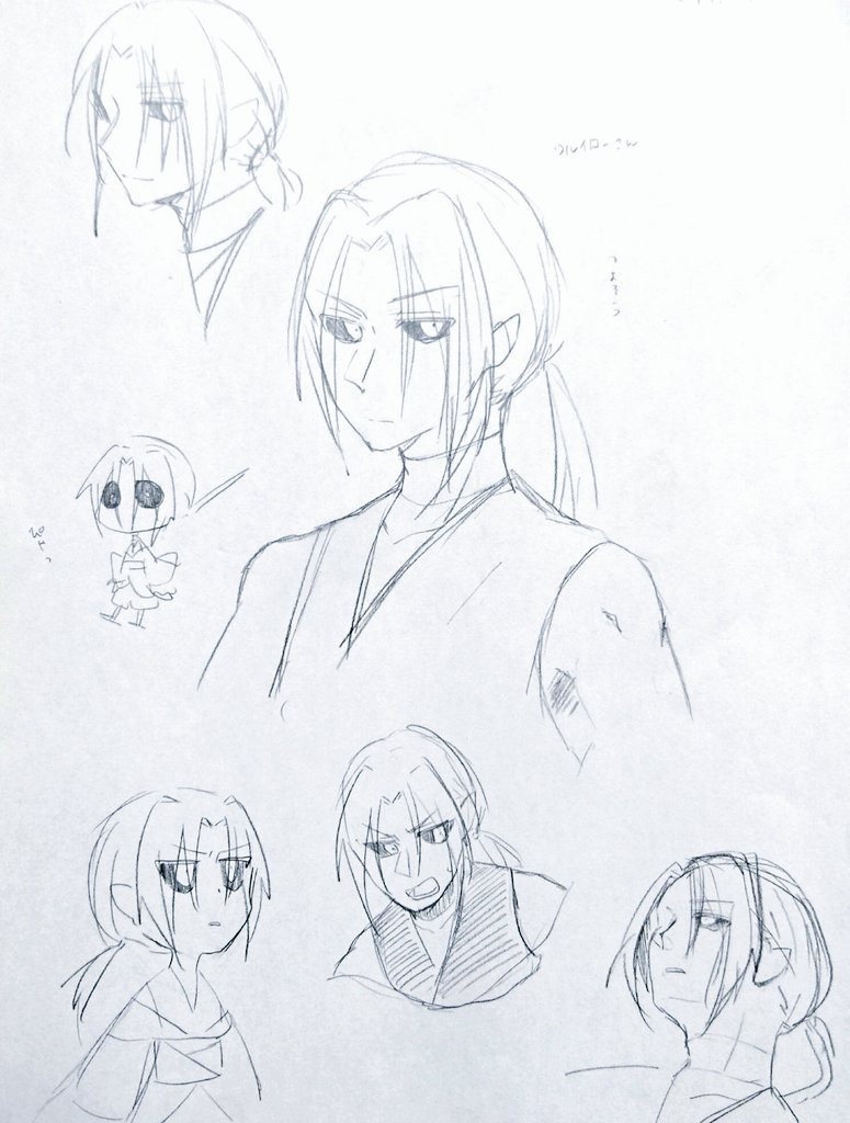 一昨日誕生日だったから描いてみたけどめっちゃ久しぶりに描いたから何かが違うクロさん #ものろぐ 