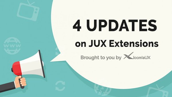 JoomlaUX's tweet photo. TIME FOR UPDATING 😁
#joomlaux updated 4 extensions to make them compatible with #joomla 3.7. Click here for details https://t.co/wZ5p4aGPQ9 https://t.co/4qLQY9PtP9