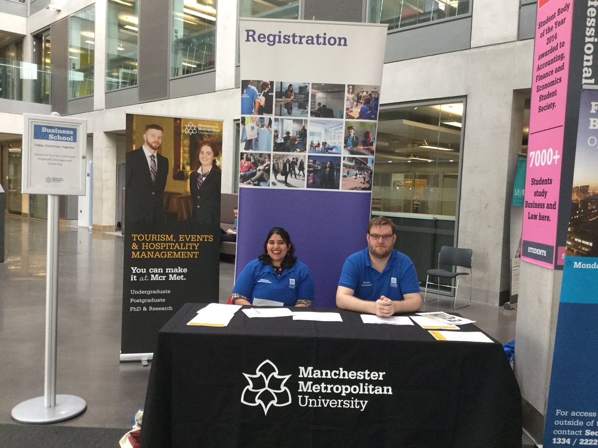 ManMetOutreach's tweet photo. We're ready to welcome students onto our campus for our #STEHM taster day! #tourism #events #hospitality https://t.co/1JeXcPsqp2