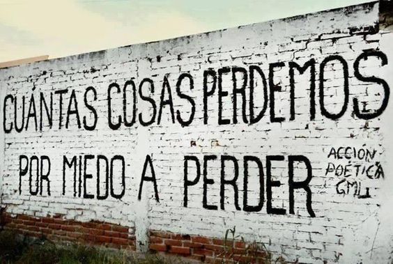 tecnocrata's tweet photo. Cuantas cosas #perdemos por #miedo a #perder. #FelizMiercoles https://t.co/f7SoymZ350