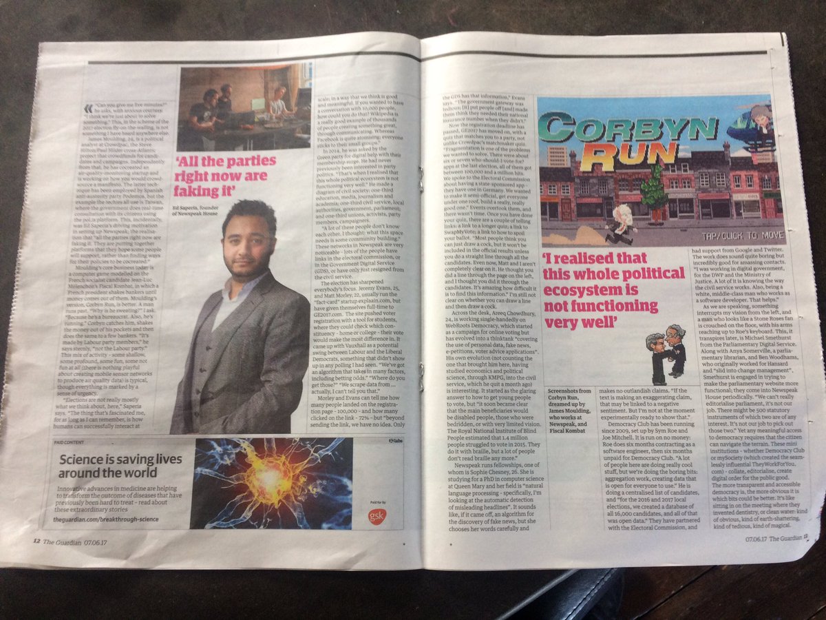 jims_bot's tweet photo. We're in print in the @guardian! #CorbynRun #VoteLabour https://t.co/FJNGI5k74z