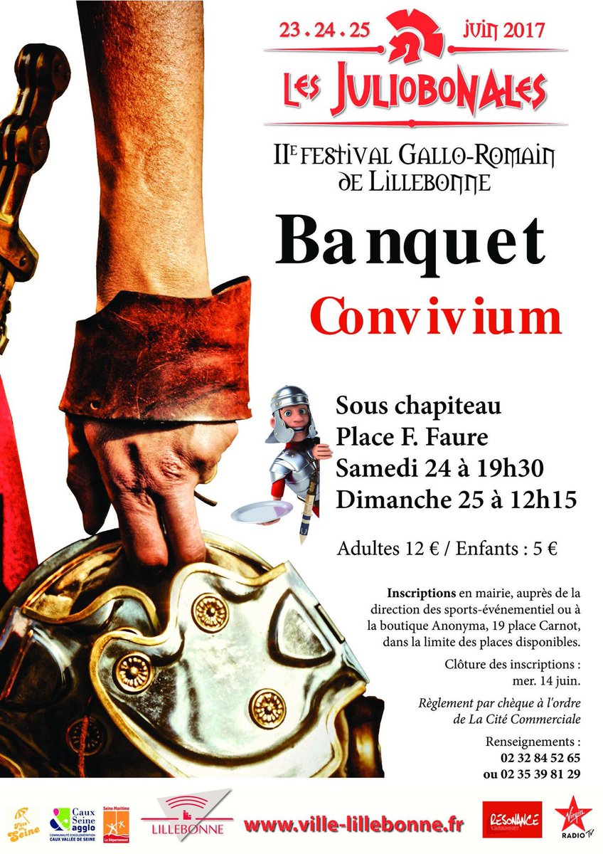 cycyproduction's tweet photo. Nouveau cette année ! #juliobonales #lillebonne #banquet #theatreromain https://t.co/U7USckMcHh