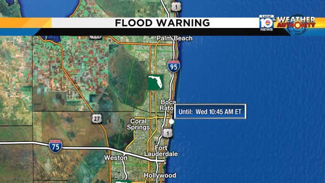 We are still dealing with showers and storms across parts of SFLO Flood Warning has been issued until 10:45AM https://t.co/NaH2vZKvXy
