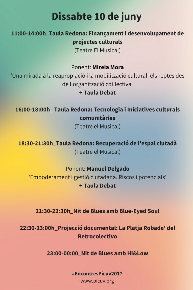 plataformaicuv's tweet photo. Voleu veure el programa complet per al dissabte? Entrada lliure fins a completar aforament 🙌 https://t.co/tcuCDLzRly