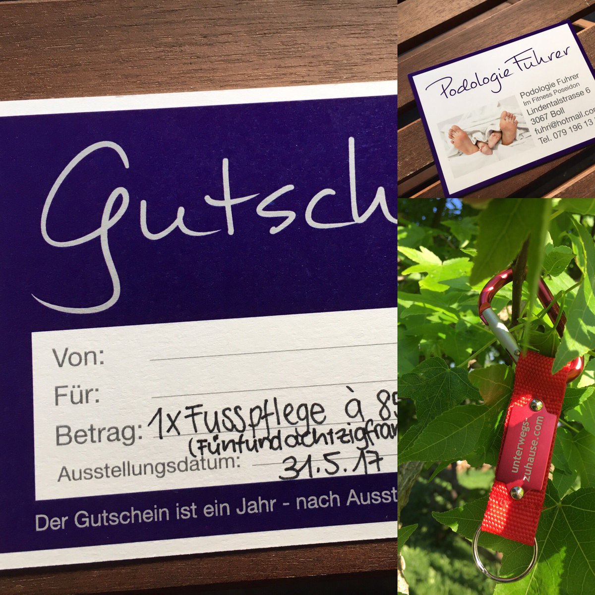 Gutschein für eine Fusspflege bei Podologie Fuhrer als neues Goodie 100-days.net/lasst-sabrina-… #podologie #crowdfunding #lasstsabrinagehen