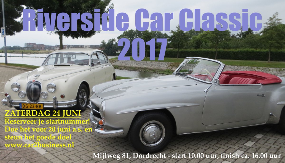 harryeskes's tweet image. Organisatie vraagt klassiekers: zaterdag 24 juni is de Riverside Car Classic 2017. Doe jij mee en steun je het goede doel? car2business.nl